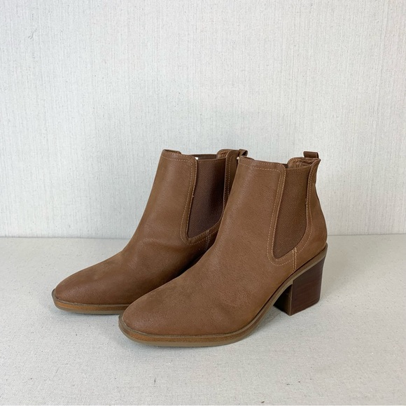 MIA~NWT~Women’s “Smyth” Faux Leather Slip-On Cognac Ankle Boots~Sz 9.5‎ - Picture 2 of 12